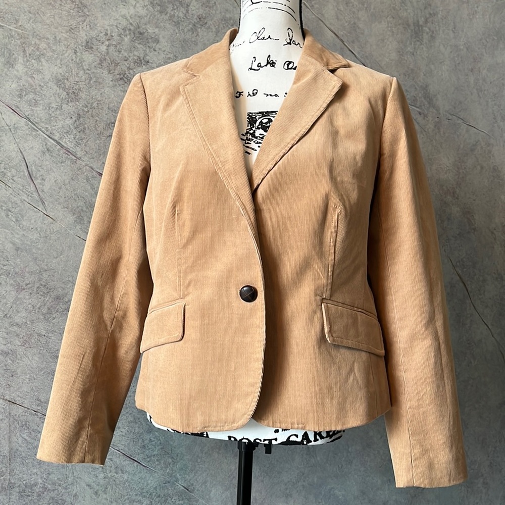 Talbots Corduroy Blazer-Camel